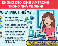 ĐEO KÍNH ÁP TRÒNG TRONG NHÀ VỆ SINH CÓ HẠI NHƯ NÀO?